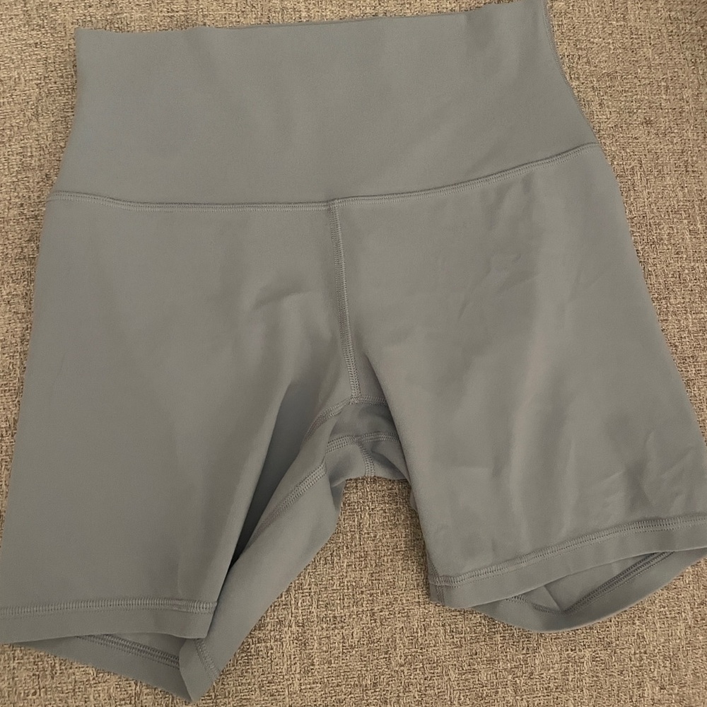 Blue lululemon biker shorts